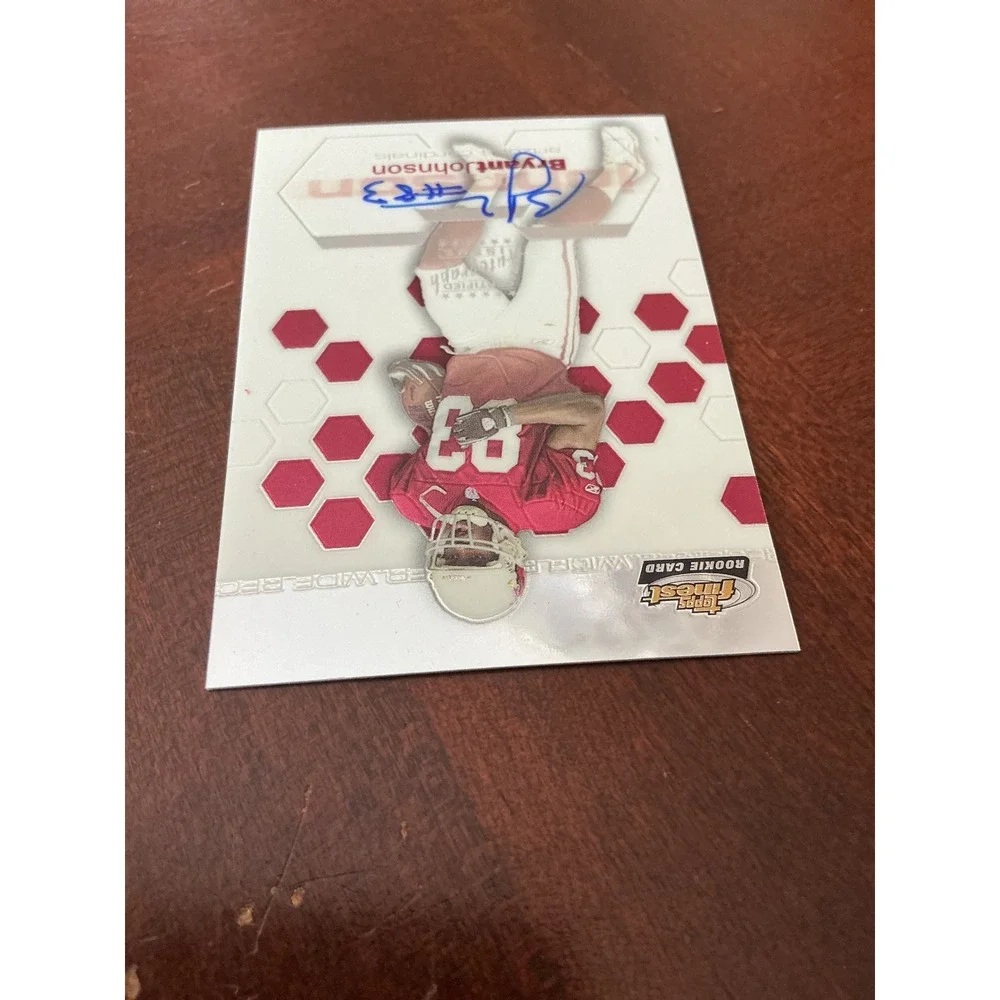 2003 Topps Finest Bryant Johnson Rookie Card Auto RC #132 Arizona Cardinals /999